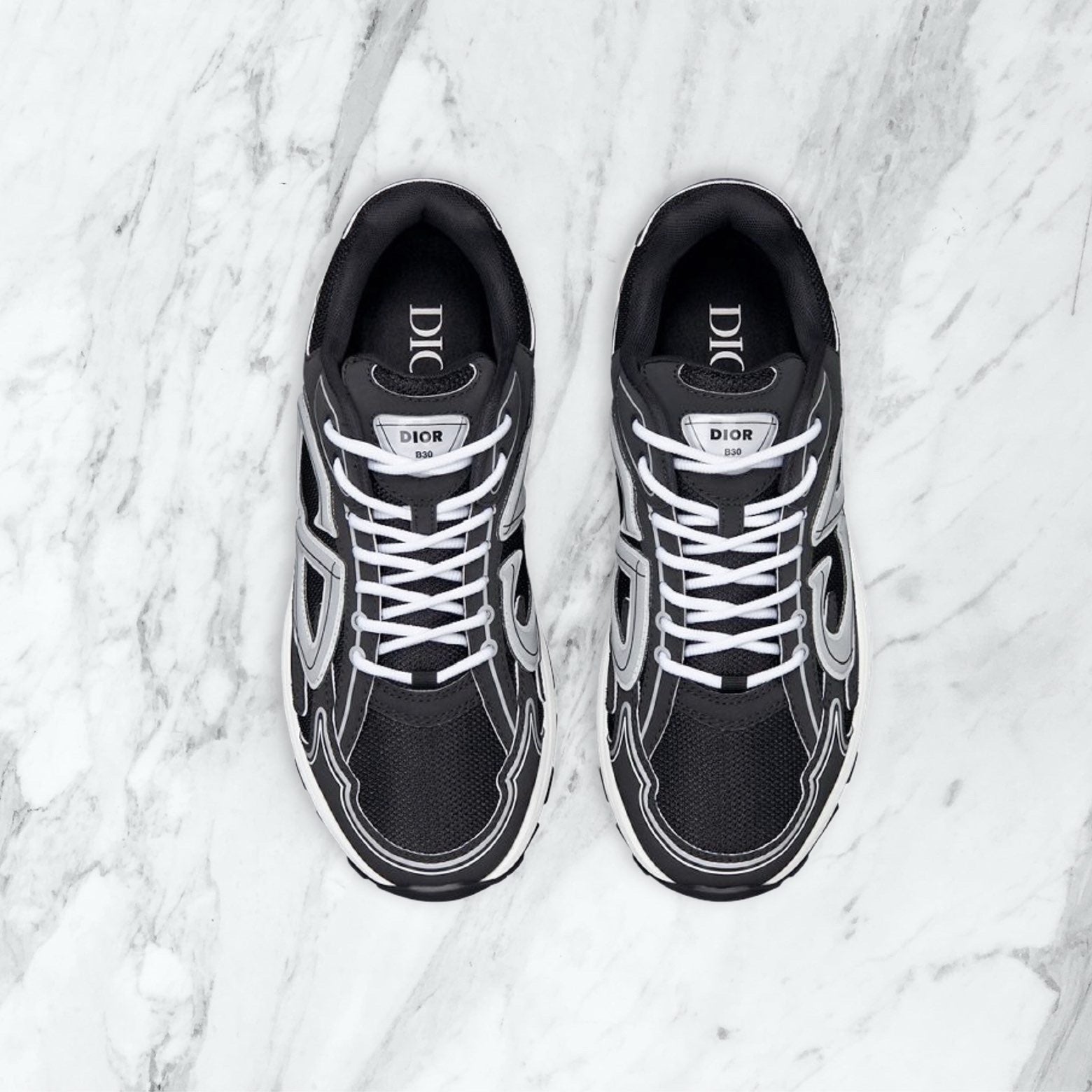 Chaussures dior B30 noir blanc