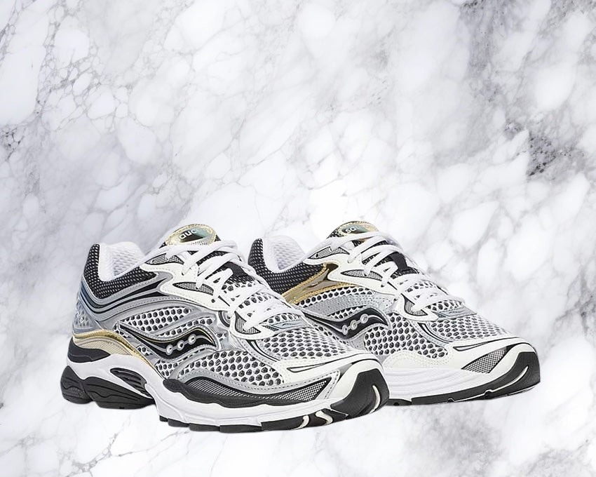 saucony omni 9 gris/blanc/or