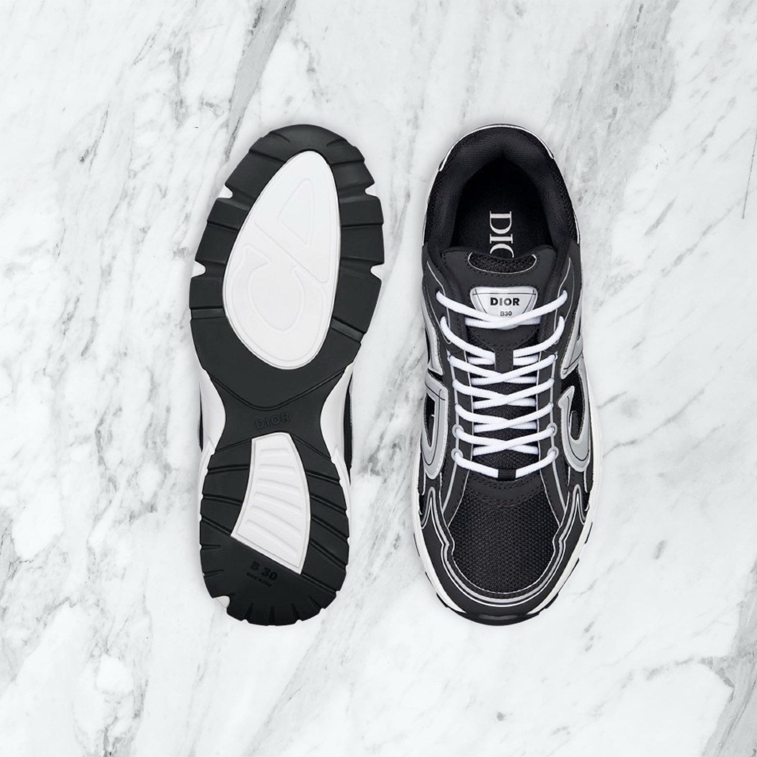 Chaussures dior B30 noir blanc