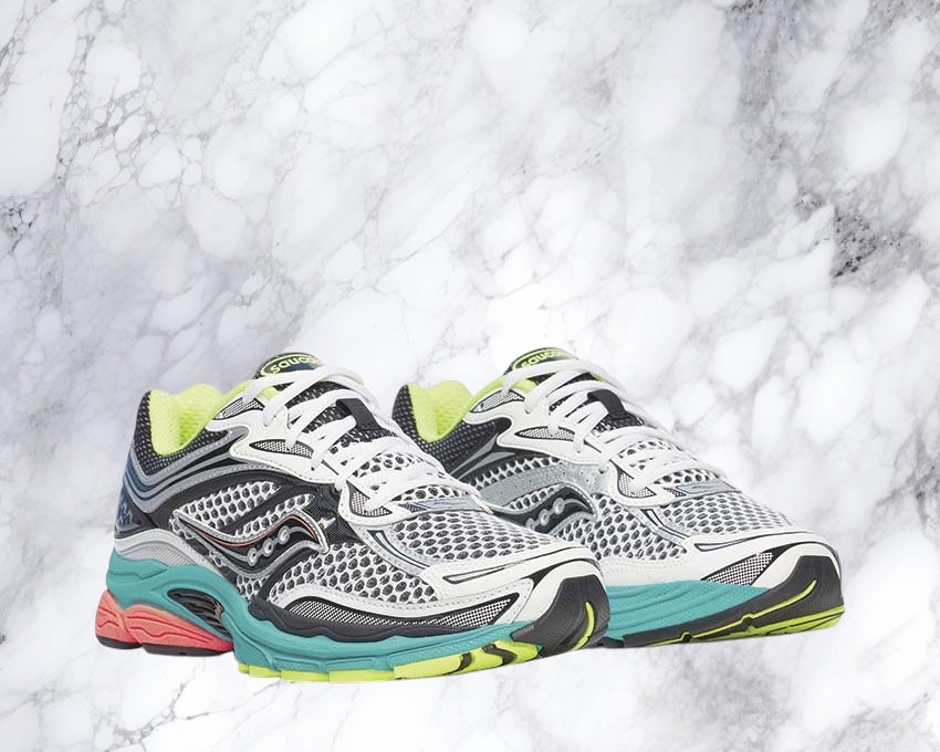 saucony omni 9 bleu/rose/blanc